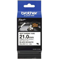 Brother HSe-251E - Black on white - Roll (2.1 cm x 1.5 m) 1 cassette(s) hanging box - heat shrink tube tape - for P-Touch PT-D800W, PT-E550WVP, PT-P700, PT-P750W, PT-P900W, PT-P950NW